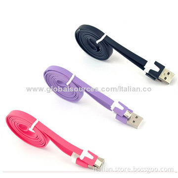 Micro USB Cable for Samsung/HTC, Flat